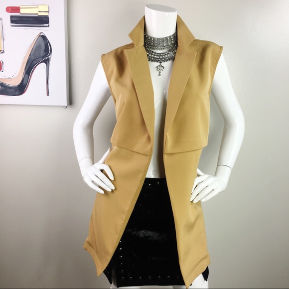 ASOS Jackets & Blazers - ASOS caramel layered Short Sleeve vest 6